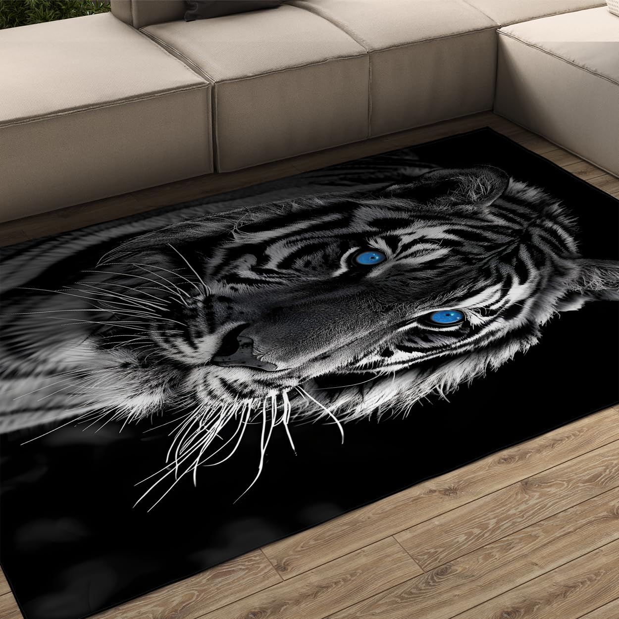 Tapis lavable motif tigre antidérapant de style moderne 160x230cm