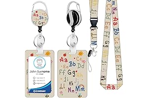 Retractable ABC Lanyard: Educational Badge Holder for Teachers and Kids