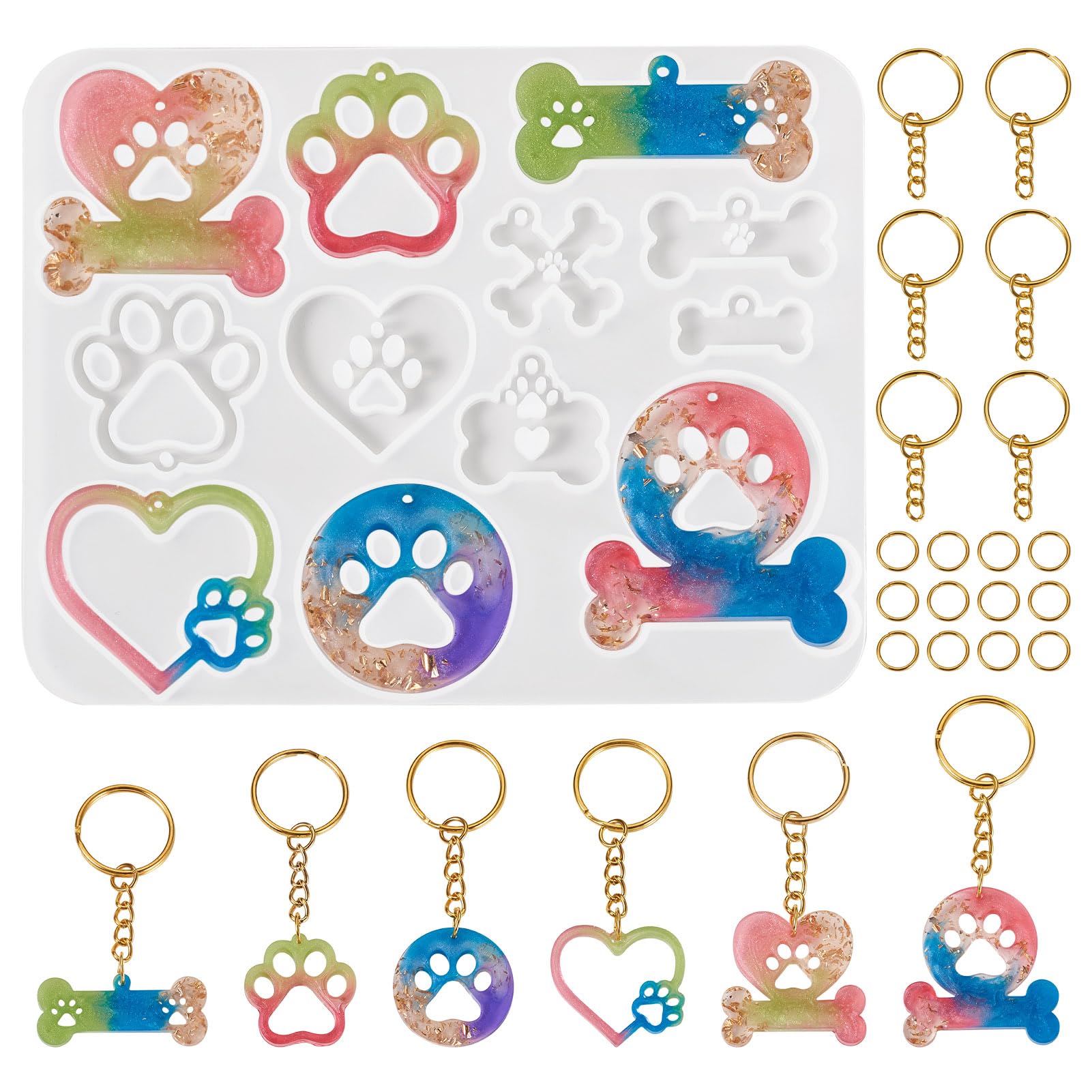 Moule en silicone cœur animal de compagnie pour fabriquer un cadeau souvenir en résine