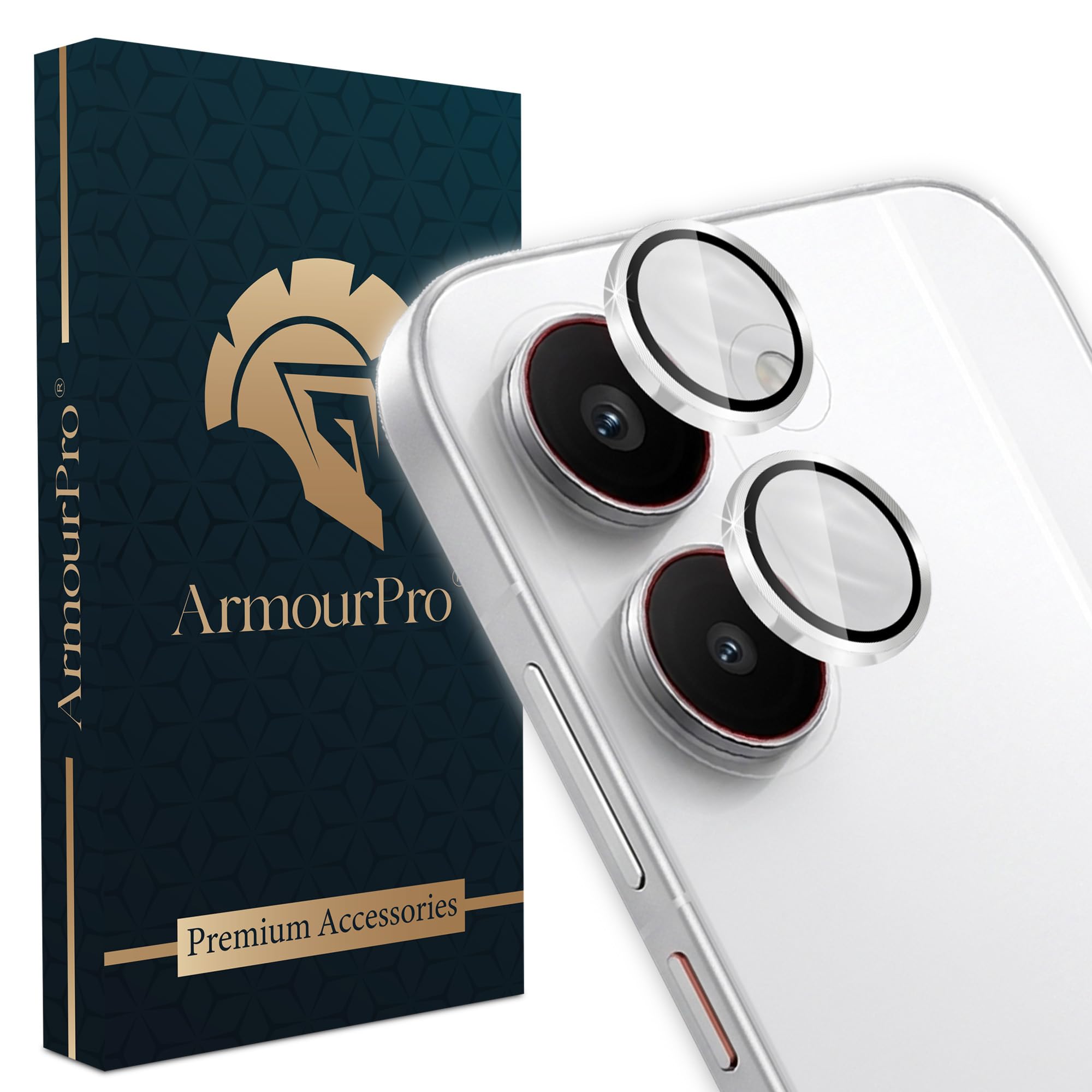 ArmourPro Camera Lens Protector for Redmi Turbo 5 Tough HD Individual Aluminum Alloy Rings 9H Camera Cover, Scratch-Resistant,Camera Lens Protection| Silver, 1 Pack-image-19