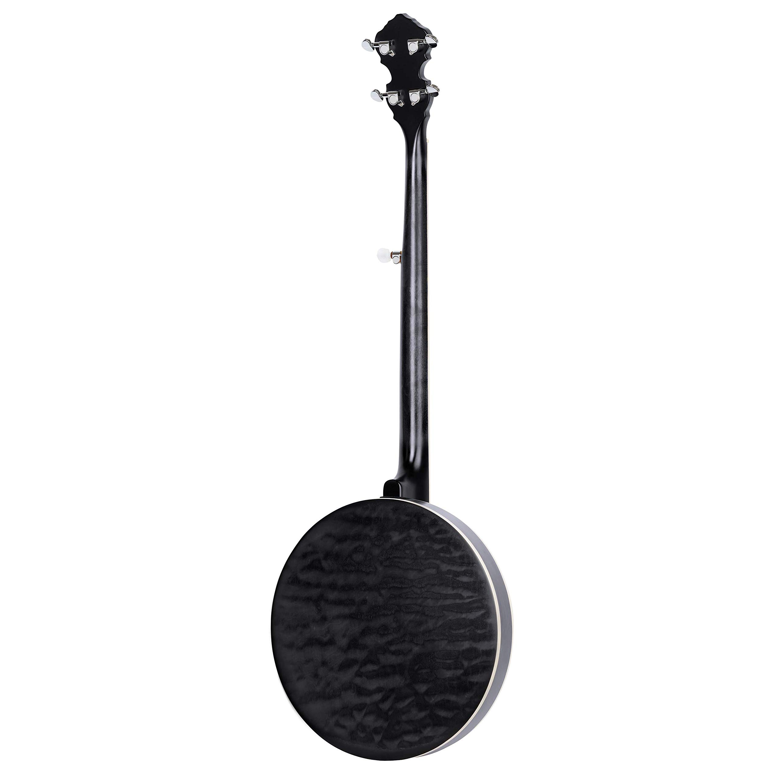 ORTEGA Raven Series Banjo 5 String Lefty - Transparent Charcoal + Gigbag (OBJE400TCO-L)