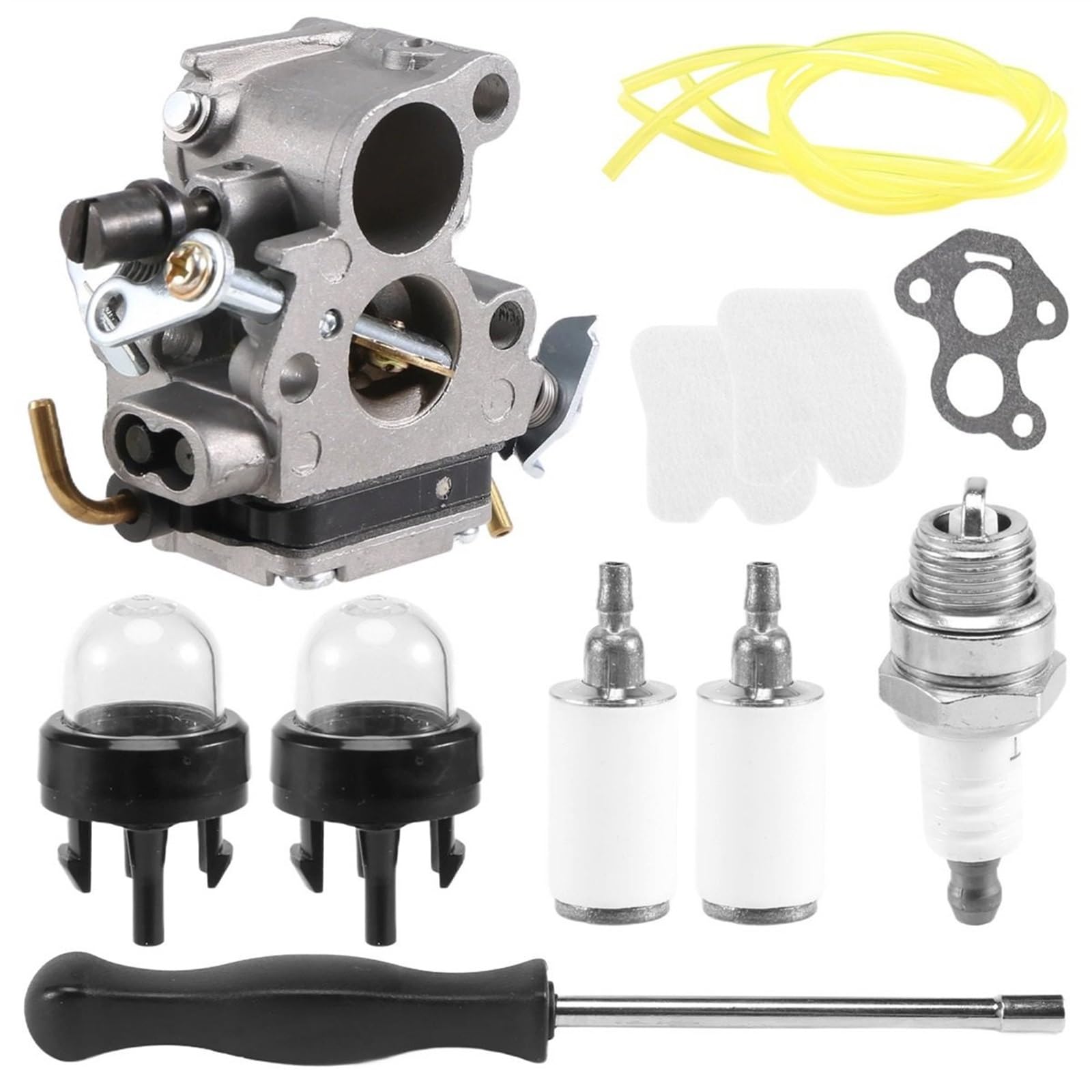 Kit Carbu Carburador con filtro de aire y filtro de tubo de combustible para motosierra Husqvarna 235 235E 236 236E 240 240E Filtro de Gasolina