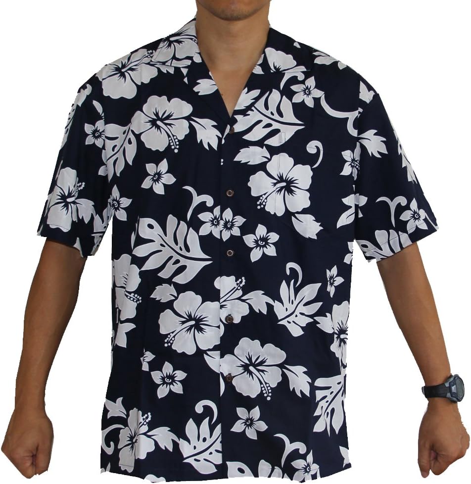 Alohawears Clothing Company Made in Hawaii! Men's Hibiscus Flower Classic Hawaiian Shirts