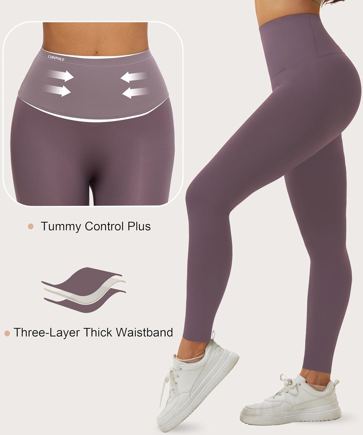 Women's Compression Leggings Butt Lifting Work Out Athletic Gym High Waist Tummy Control Stretchy with Pockets