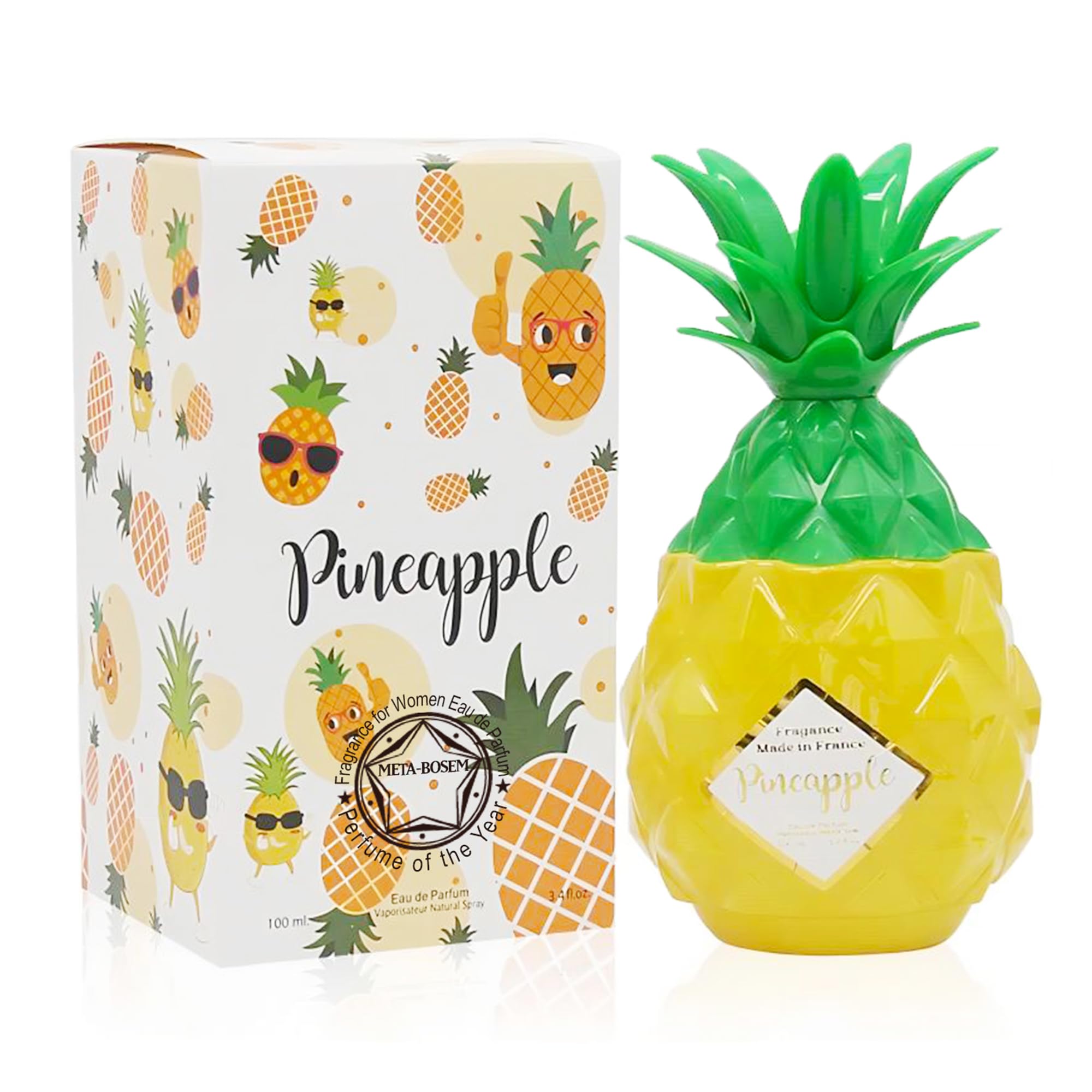 META-BOSEM Pineapple Eau De Parfum Spray Perfume for Women - Sweet Scent with Fruity Notes - Fresh Fragrance