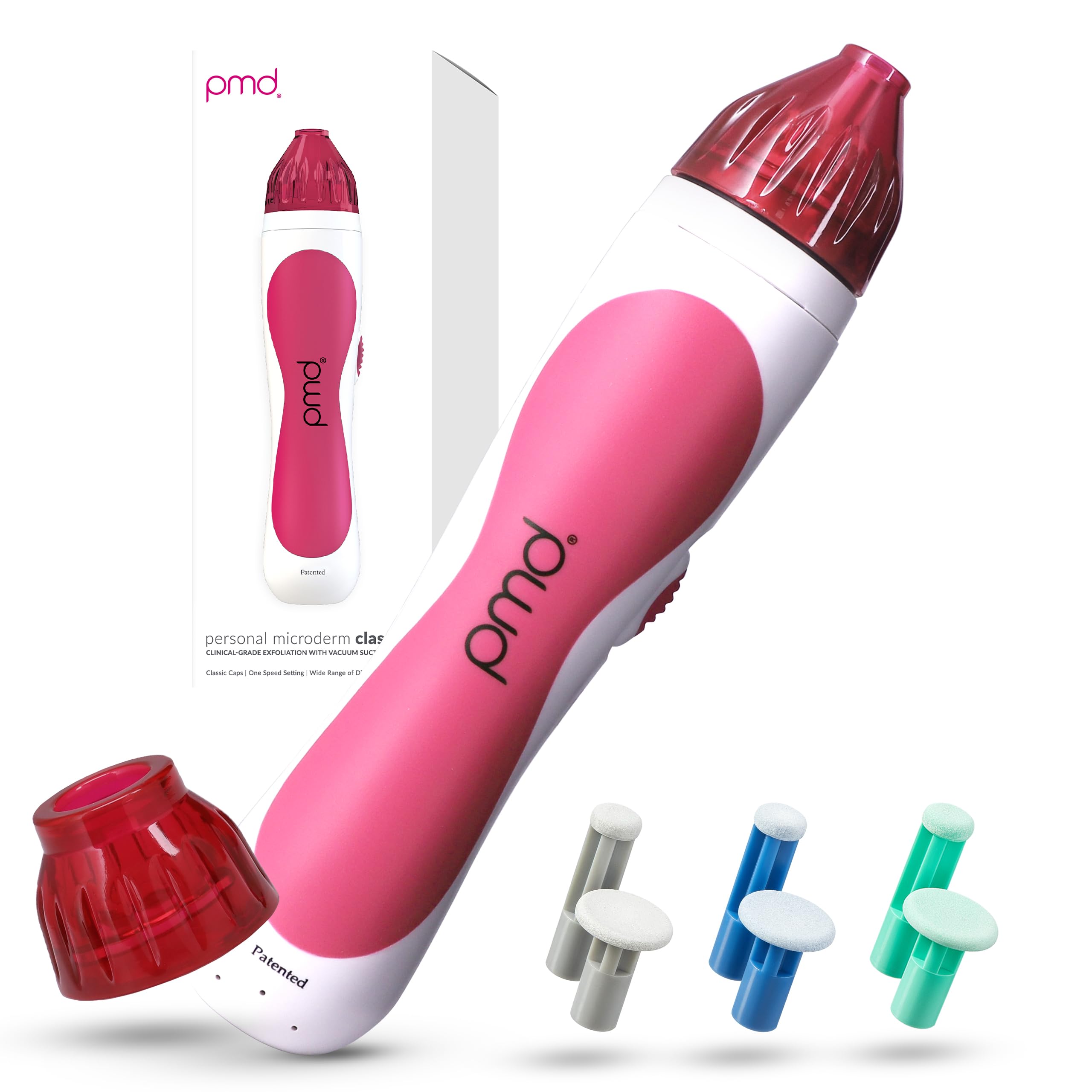 PMDPersonal Microderm Classic - At-Home Microdermabrasion Machine With Kit For Face & Body- Pink