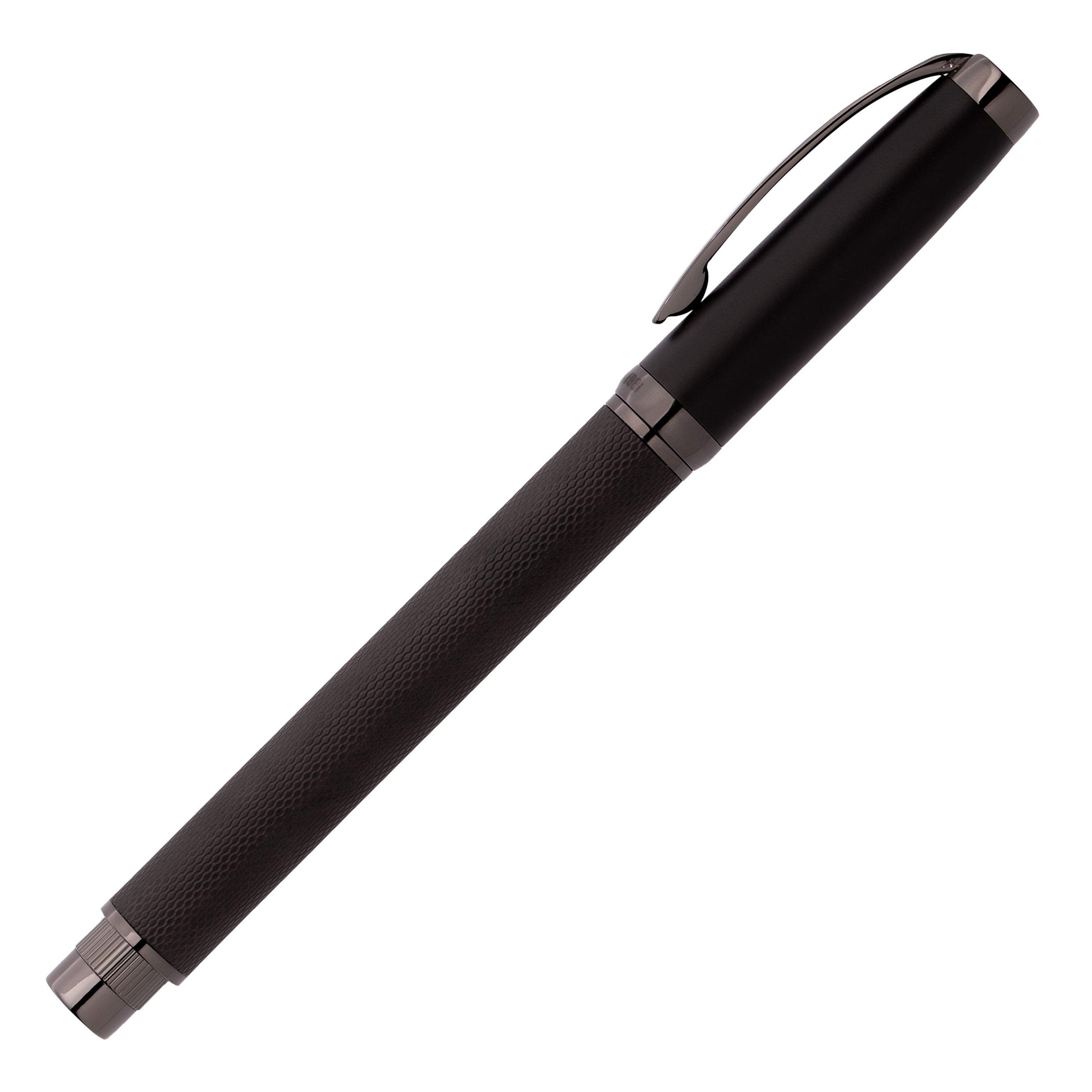 Cerruti 1881 Tintenroller Myth Black, Schreibstift mit schwarzen Korpus, Schwarze Mine, Edle Geschenkbox (Gun) 144 mm x 13 mm