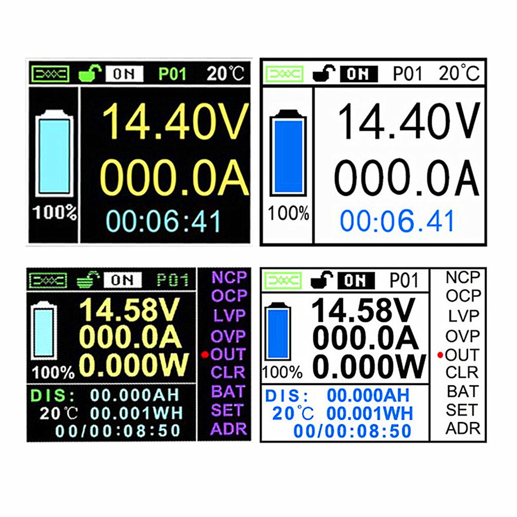 Kabelloser 2,4 G Batterie-Monitor Spannungsmesser Amperemeter DC 100 V 200 A Watt Leistung Kapazität LCD Digital Tester