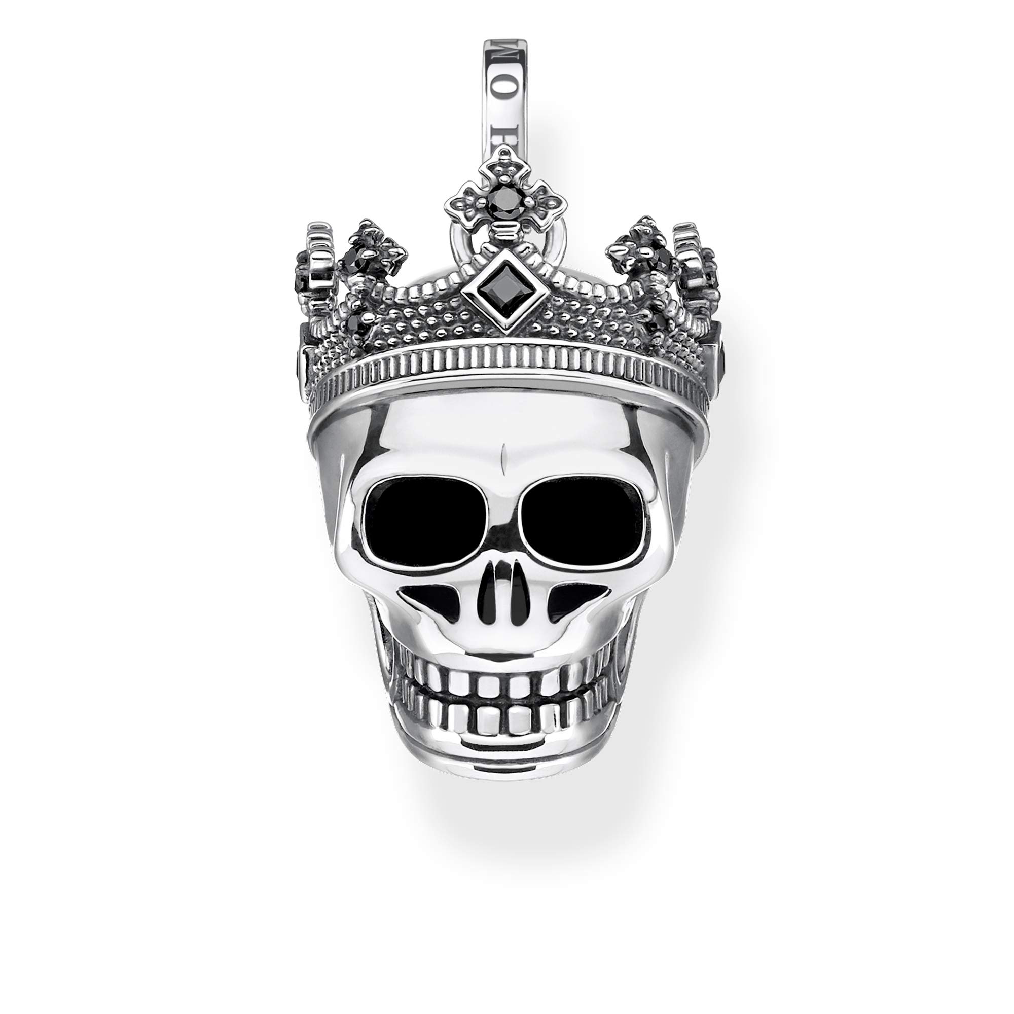 THOMAS SABO pendant skull crown 925 Sterling Silver, Blackened