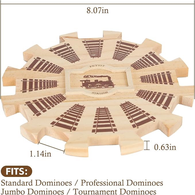 Centro Mexicano de Trenes Domino de Madera para 12 jugadores miniatura 2