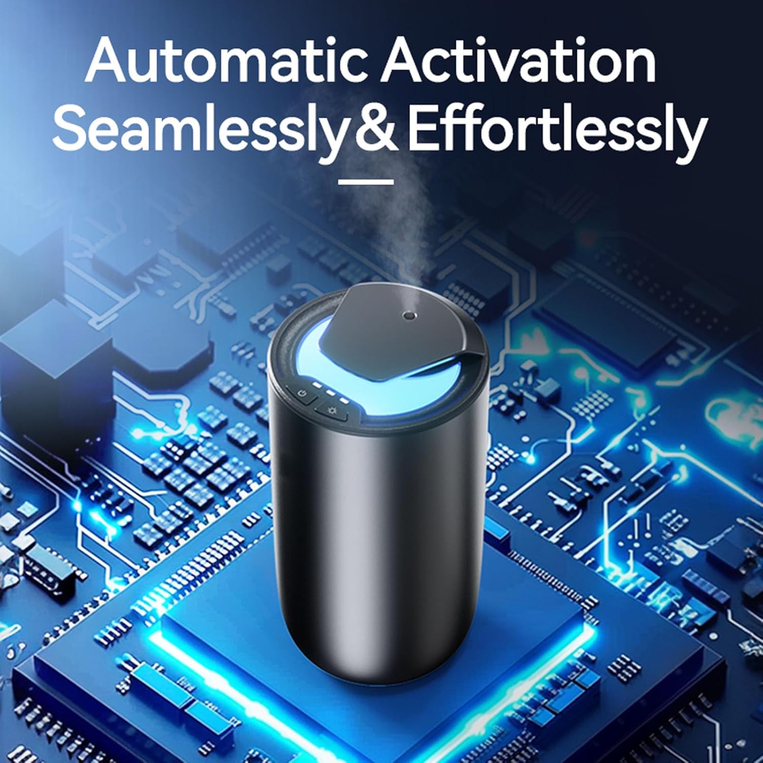 Waterless Car Aromatherapy Diffuser, Rechargeable Essential Oil Diffuser with Cold Gas Technology, Portable USB C Diffuser for Home and Car with LED Display and 15ml
