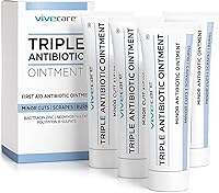 Vista 1 de ViveCare Triple Antibiotic Ointment - Topical Antibacterial Cream for Healing & Treating Infection - First Aid Kit Supplies, Wound Care Essential