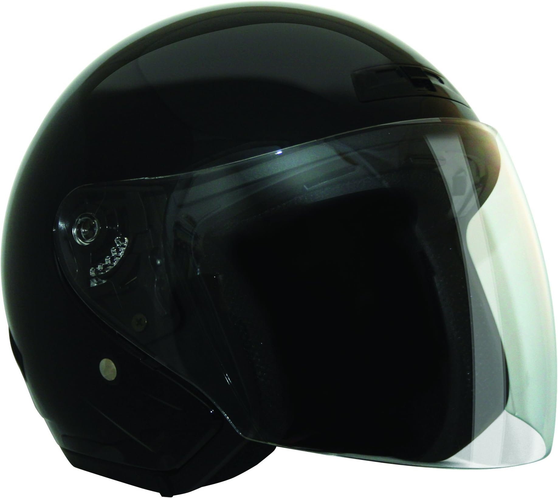HCI-20 Open Face Helmet (Gloss Black, X-Large/Size 5)
