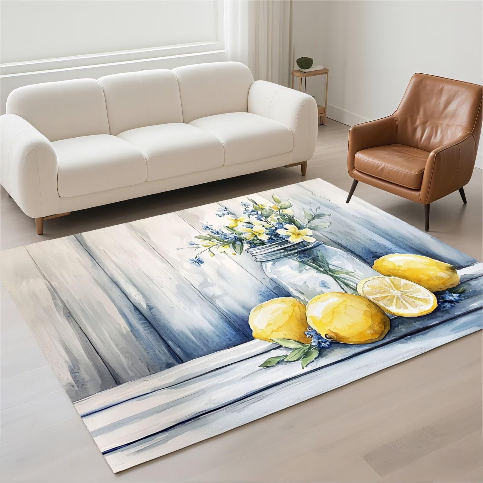 Tapis de couloir 60x90cm Lemon lavable et antidérapant Générique