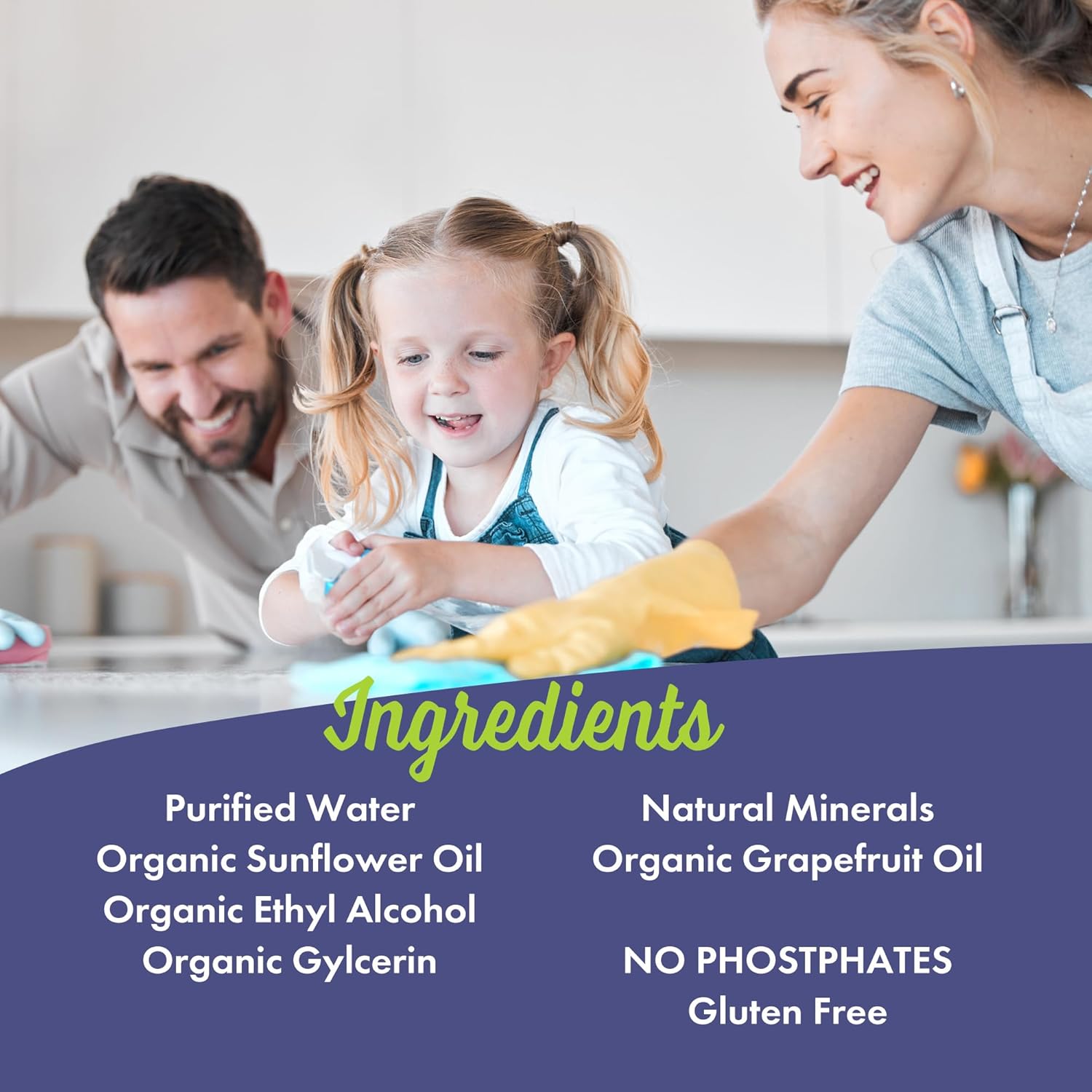 Fit Organic Multi-Surface Cleaner & Degreaser Spray – USDA Organic, Plant-Based, Biodegradable, Tough on Grease & Grime, Natural All-Purpose Spray for Kitchen, Bathroom, Oven & Toilet - (32oz) - Image 8