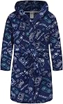Kids Robe Boys Hooded Fleece Sleep Robe Boys Soft Pajamas Bathrobe