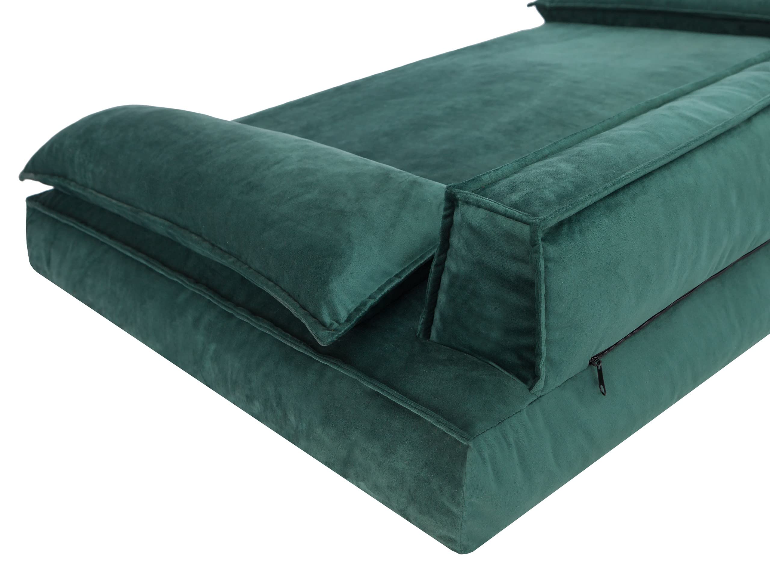 Doggy Legowisko dla psa, legowisko dla zwierząt domowych, leżanka dla psa, leżanka, poduszka dla psa, łóżko, sofa, materac, miejsce do spania, zielona, 120 x 77 cm