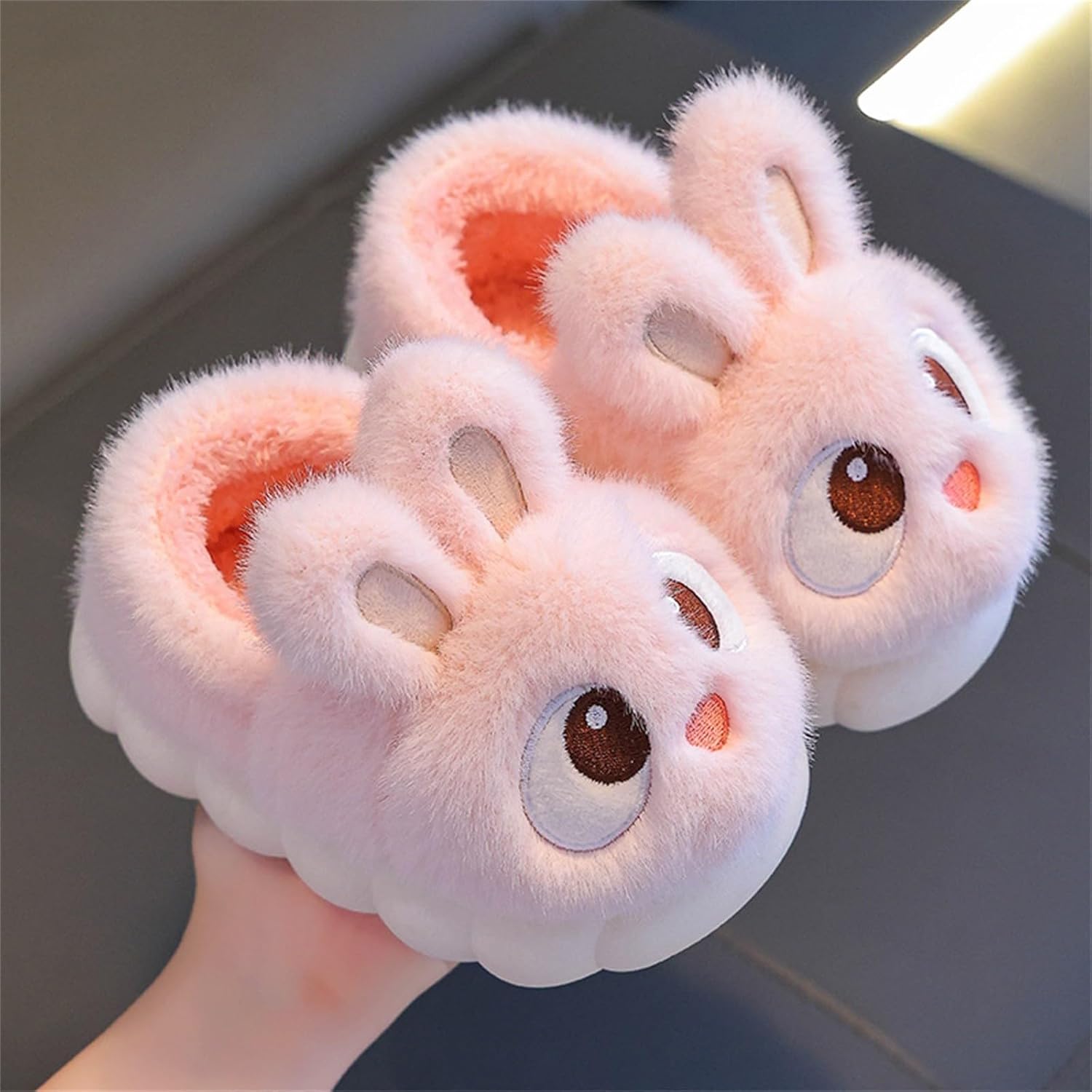 Kids Toddler Slippers Boys Girls Cartoon House Shoes Non Slip Warm Soft Winter Fuzzy Indoor Slipper - Image 2