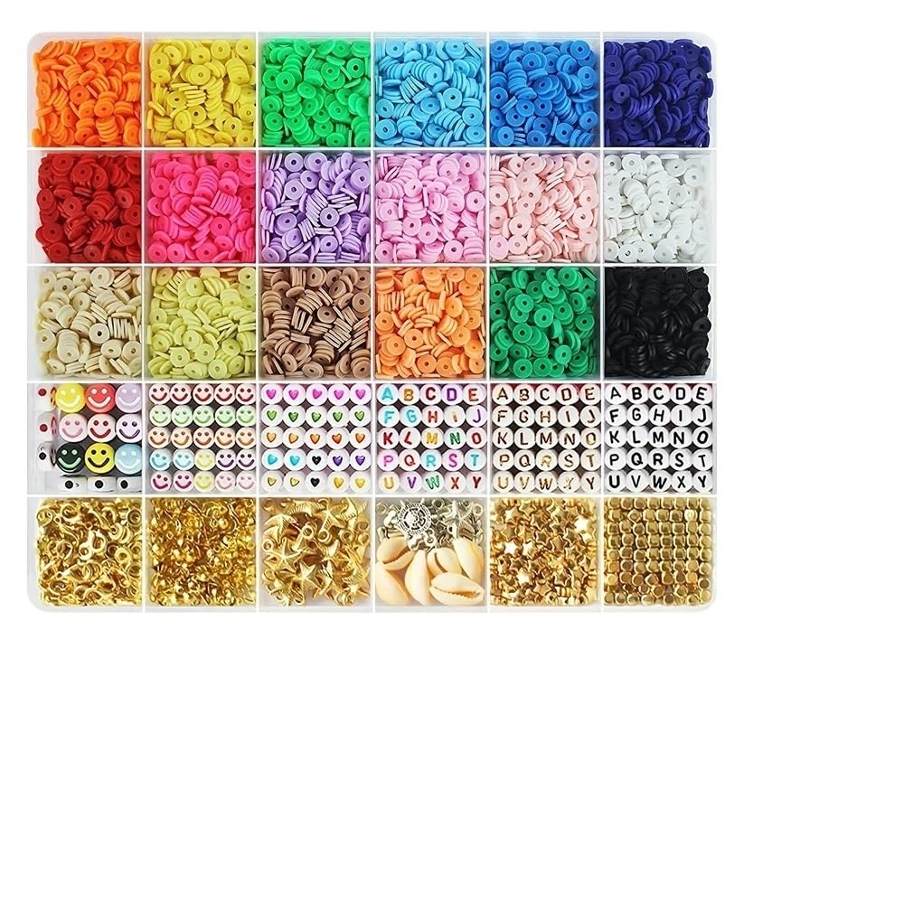 Abalorios Para Hacer Pulseras Kit de fabricación pulseras cuentas arcilla 5100 piezas con y dijes