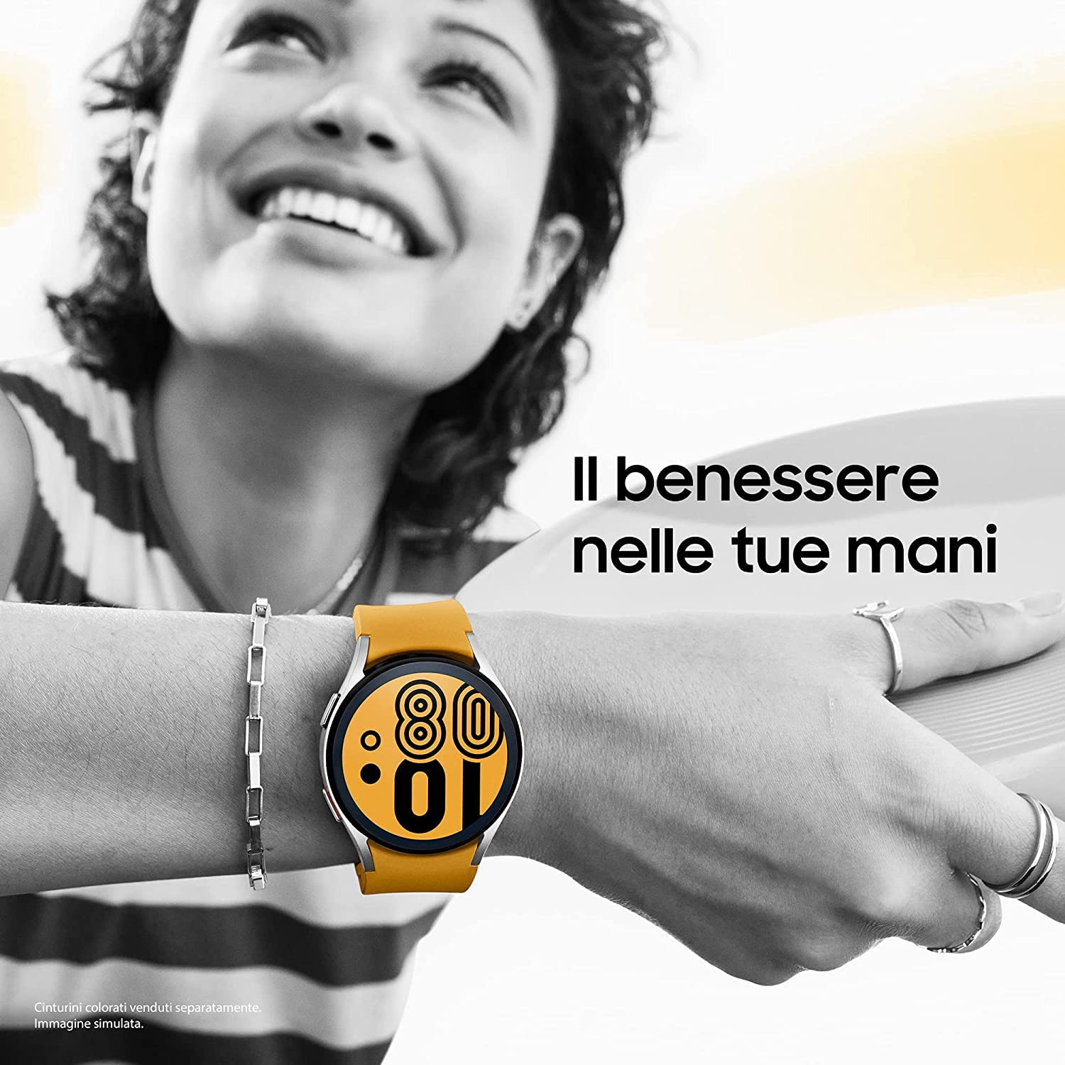 SAMSUNG Galaxy Watch4 44mm Orologio Smartwatch, Monitoraggio Salute, Fitness Tracker, Batteria lunga durata, Bluetooth, Nero, 2021 [Versione Italiana]