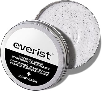 Everist Exfoliating Body Wash Concentrate – Waterless Cream Cleanser with Aloe Vera, Glycerin & Natural Buffers – Gentle Daily Exfoliation, Skin Barrier Protective, Vegan, Plant‑Based - 3.4 fl oz TIN
