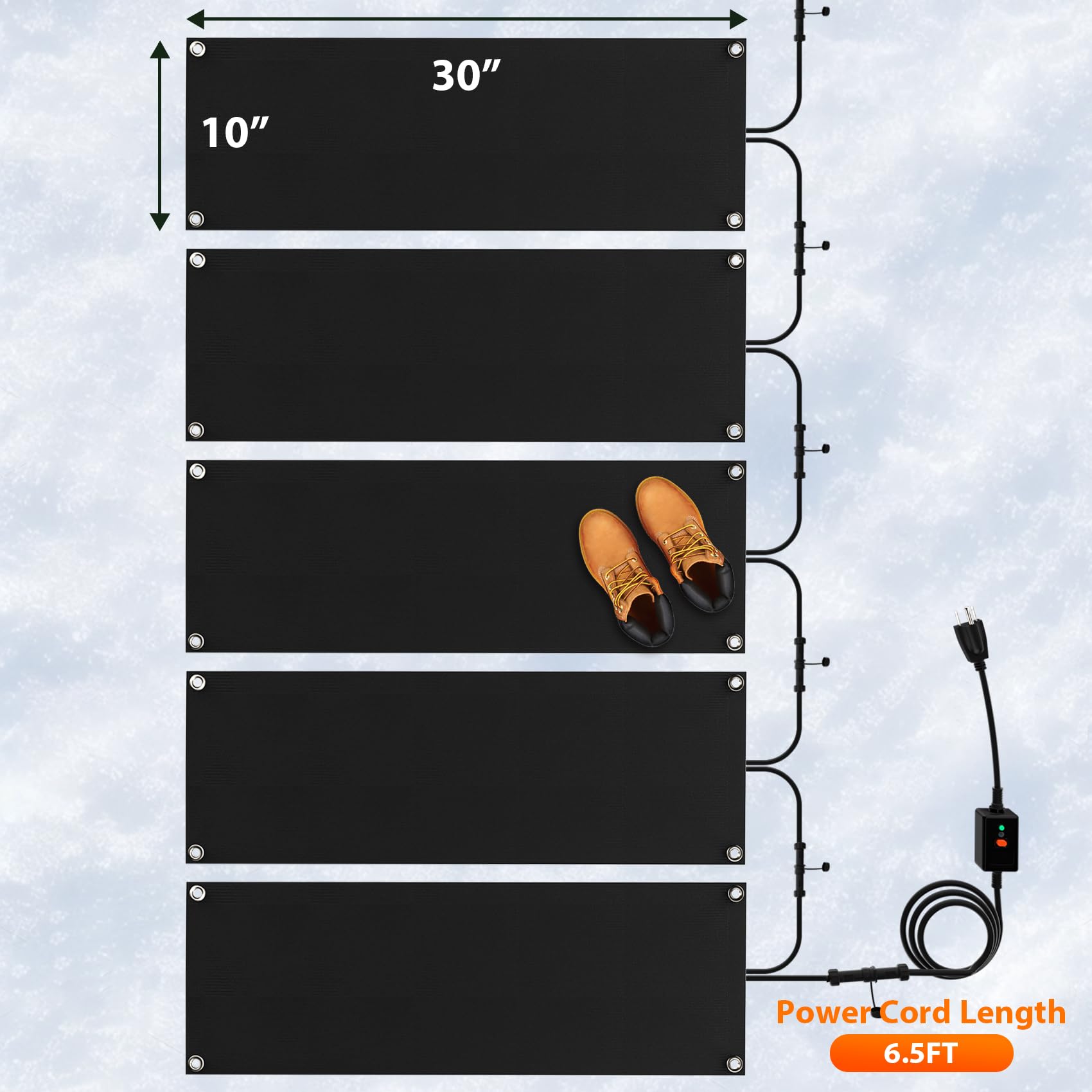 Amazon.com : mestyl Heated Snow Melting Mats Outdoor, 10 x 30 Inch