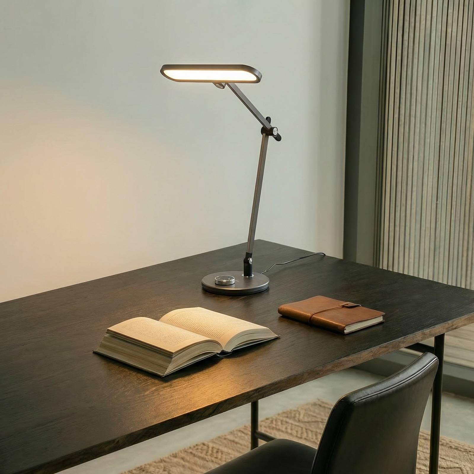 Lindby LED Tischlampe Elvir dimmbar (Modern) in Alu aus Aluminium (1 flammig,) - Tischleuchte Schreibtischlampe Nachttischlampe Wohnzimmerleuchte