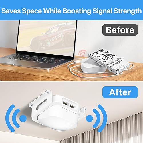 Metal Wall Mount Holder for eero 6 Plus and eero 6 Wall Mount - Durable Wall Mount Bracket for eero 6 / eero 6+ Wall Mount Space Saving Mount for eero 6 & eero 6+ Mesh Wi-Fi System