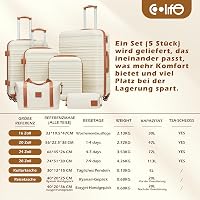 COOLIFE ABS kemény bőrönd szett 4 kerekű TSA zárral sárga/fekete 7