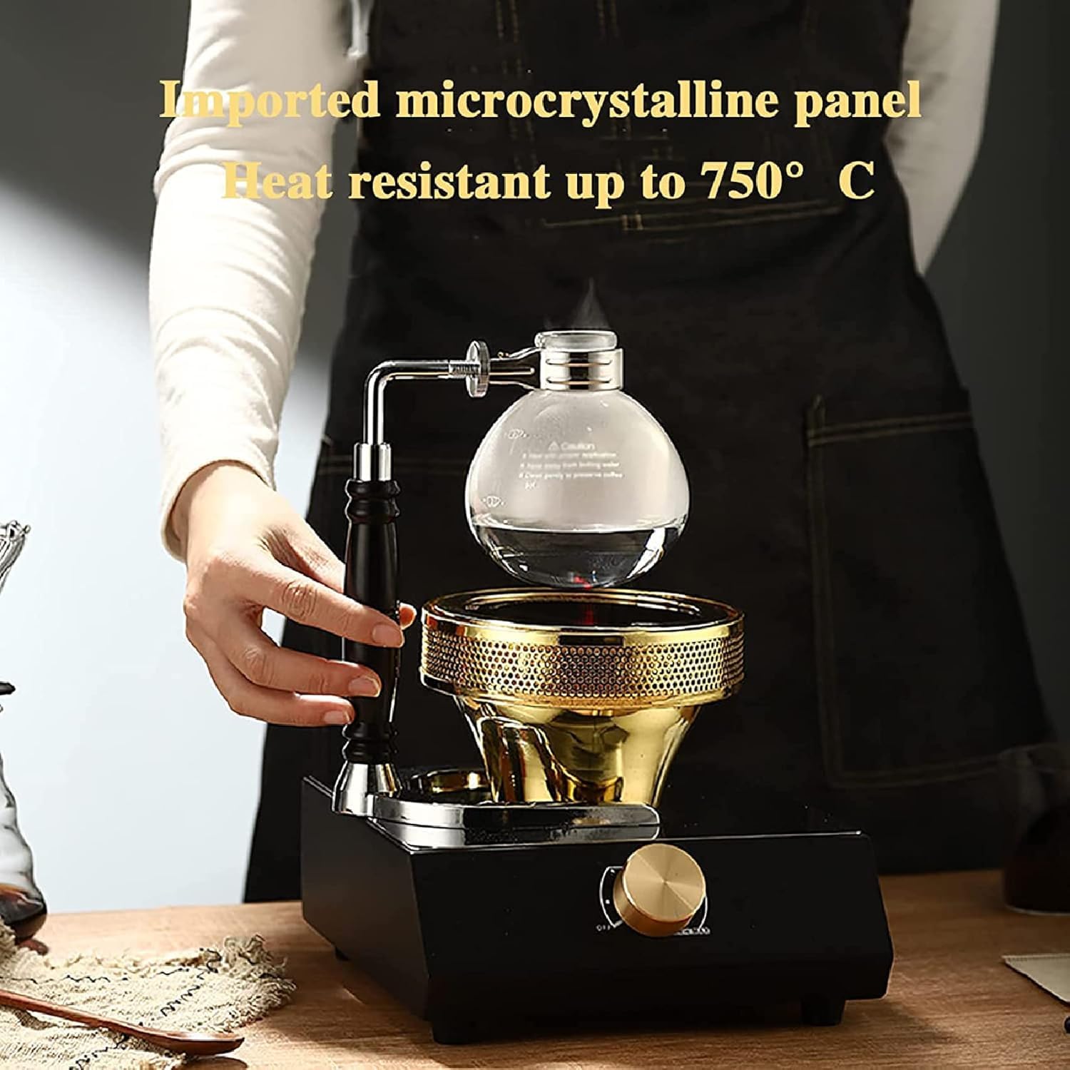 Grzejnik halogenowy do syfonowego ekspresu do kawy, 400 W z 5-stopniową regulacją temperatury, bezpłomieniowa i bezdymna lampa grzewcza do kawiarni, kuchni hotelowych(A)