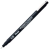 Pentel Arts Pointliner Drawing Pen, 5-Pack, Assorted Sizes, Black Ink (S20PBP5A) – view 2