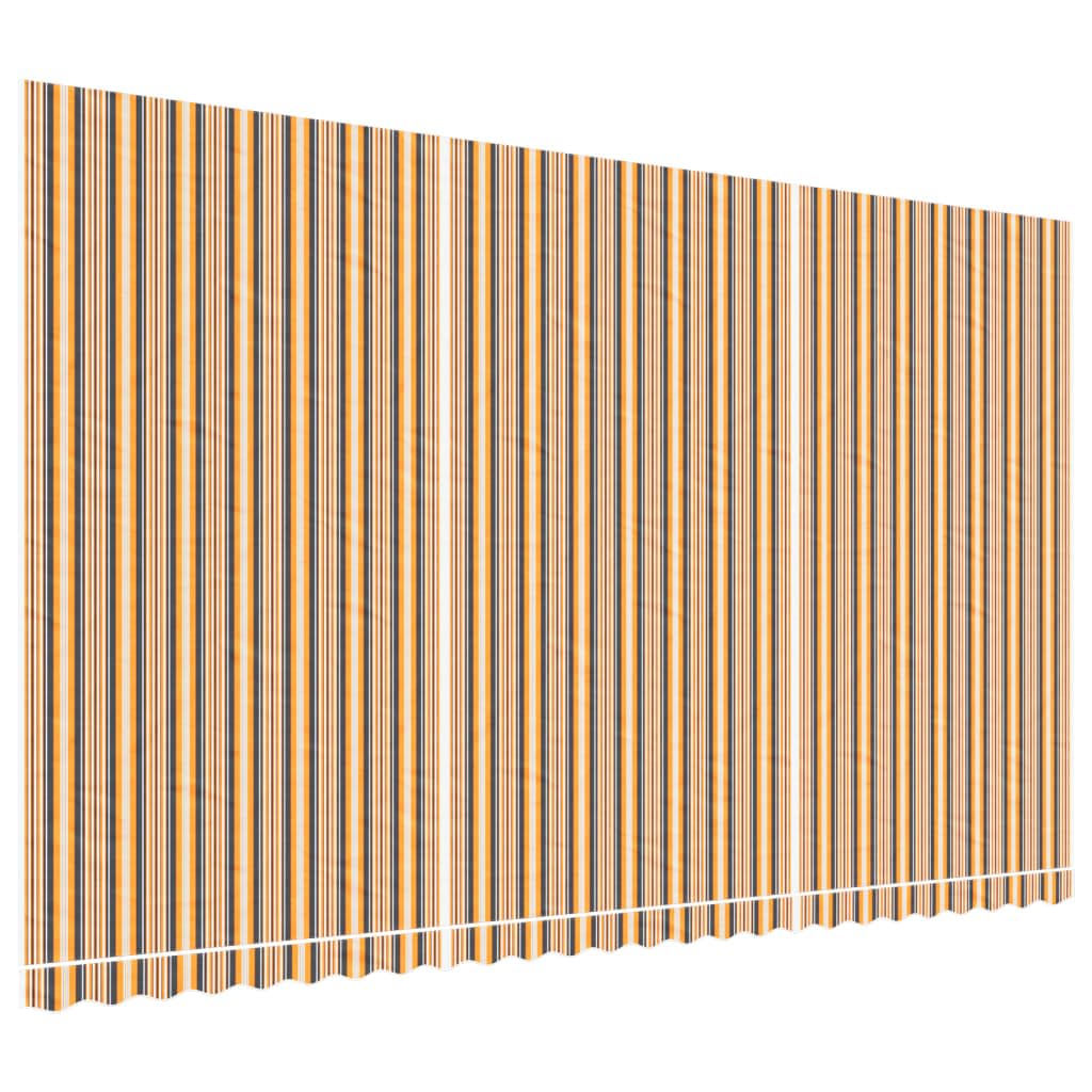 Tomostar Toile de Remplacement Store Banne, Toit de Rechange Tissu de Remplacement pour Auvent Rayures Multicolores 6x3,5 m