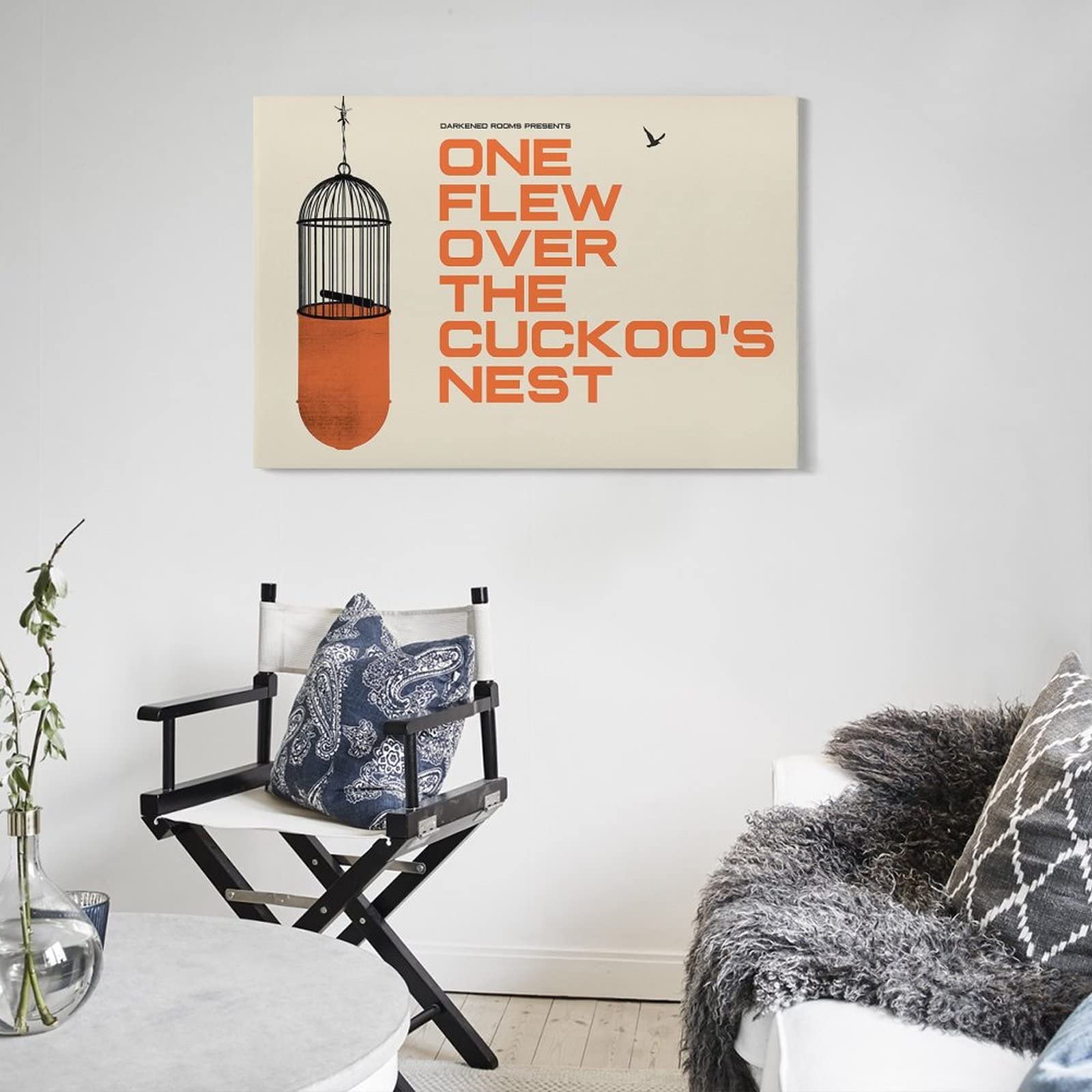 Poster di film commedia classica One Flew Over The Cuckoos Nest, decorazione da parete, per soggiorno, camera da letto, 50 x 75 cm