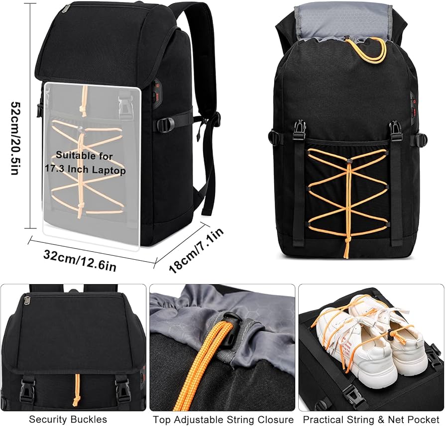 【すので】 XQXA BundleLaptop Backpack for Men with USB Charging Water