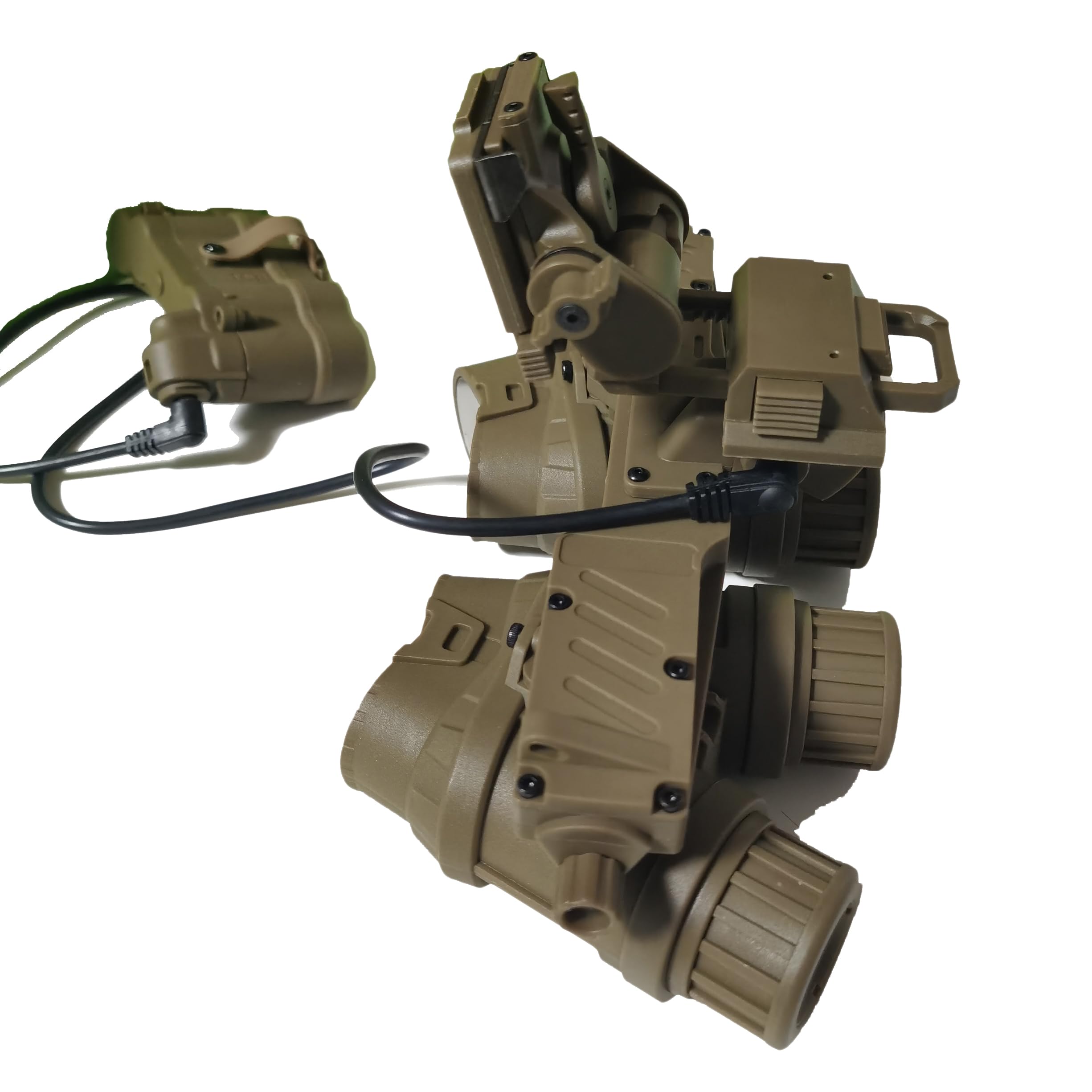 Bisu Tactical Airsoft Dummy GPNVG18 Night Vision Goggles Model + Plastic L4G24 Helmet Mount Cosplay No Function NVG Night Vision Binoculars Goggles Set