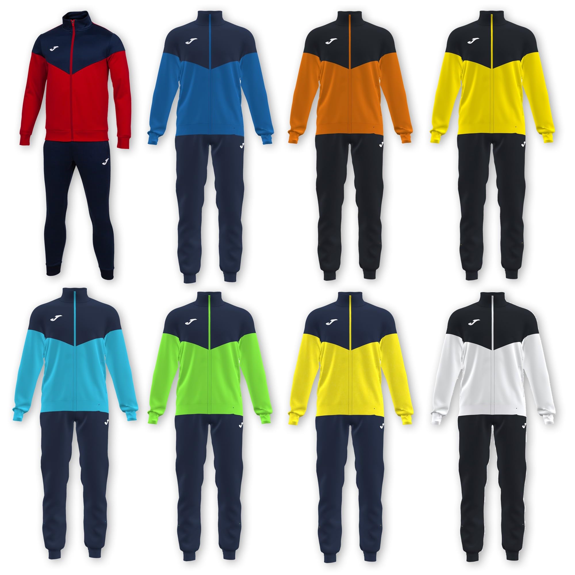 Joma Men's Oxford Tracksuit, Neon Green Navy, 6XS