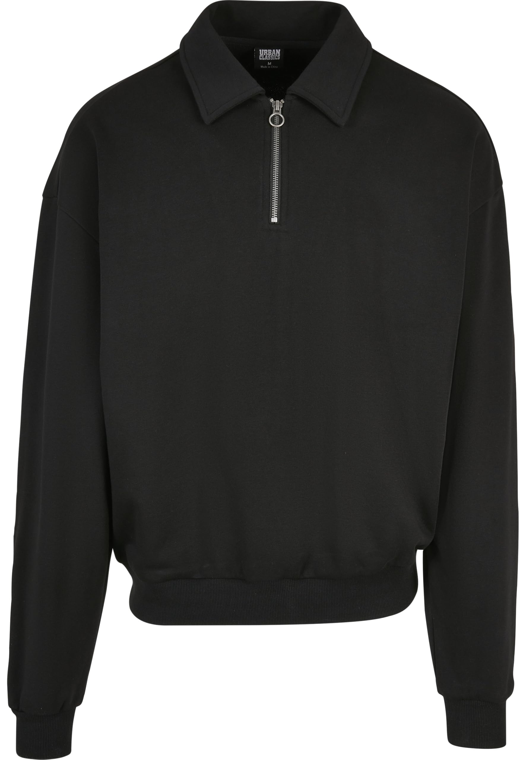 Urban Classics Men's Shirt Collar Crew, Black, XXL