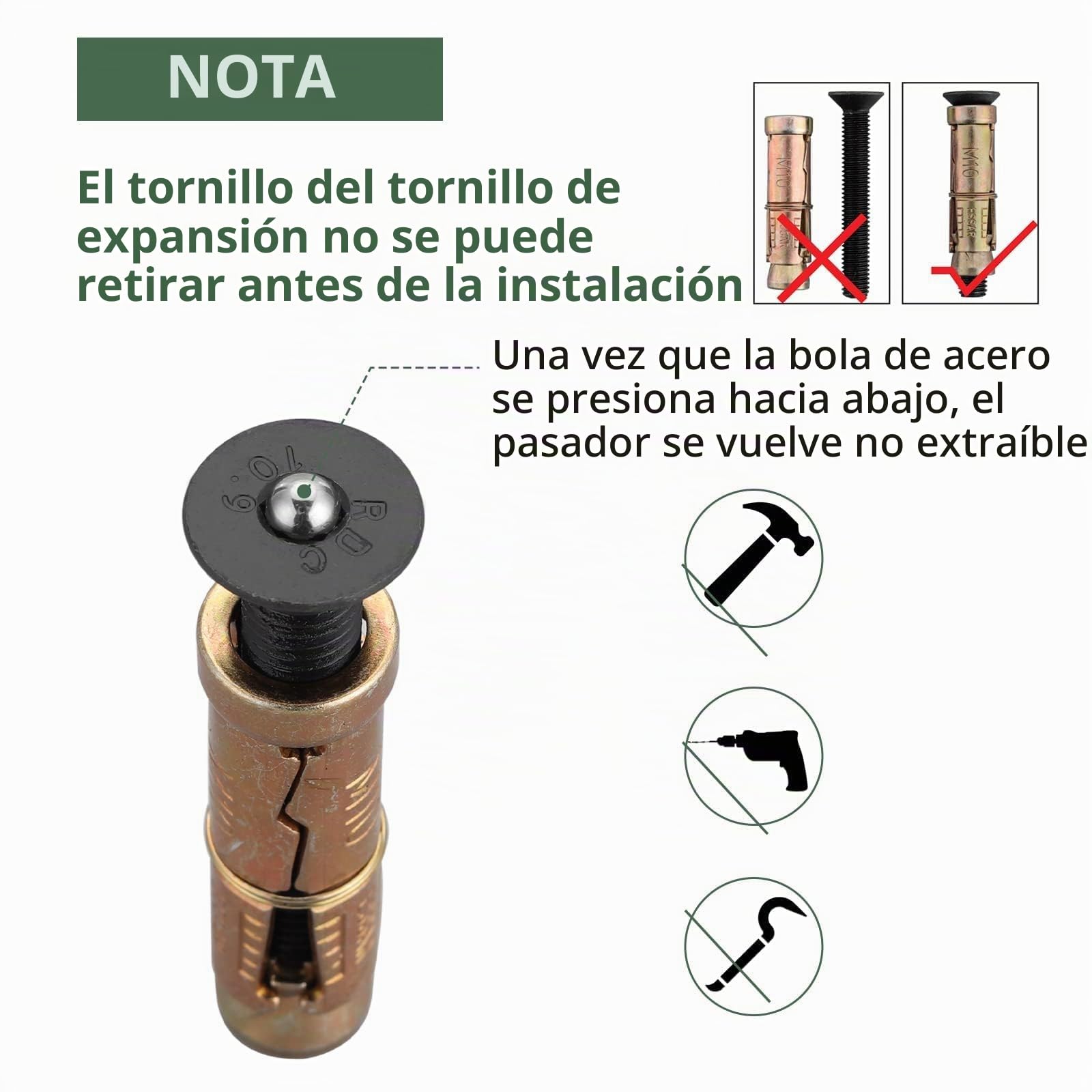 EYPINS Anclaje de Suelo, Pared, Anclaje Antirrobo Aleación de Acero de Alta Resistencia, 4 Puntos de Anclaje Fijos de 16 mm, con Hebilla de Anclaje Plegable para Motos, Bicicletas