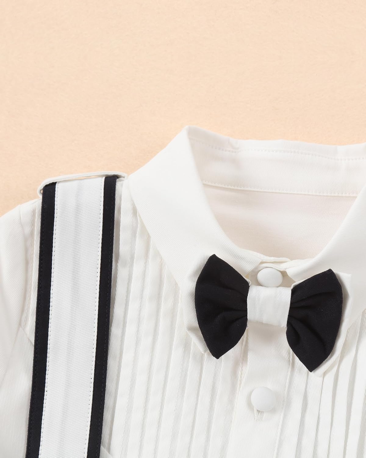 Toddler Boy Clothes Suit | Baby Boys Long Sleeve Formal Outfit with Bowtie + Pants | Wedding Birthday Party Suits - Image 4