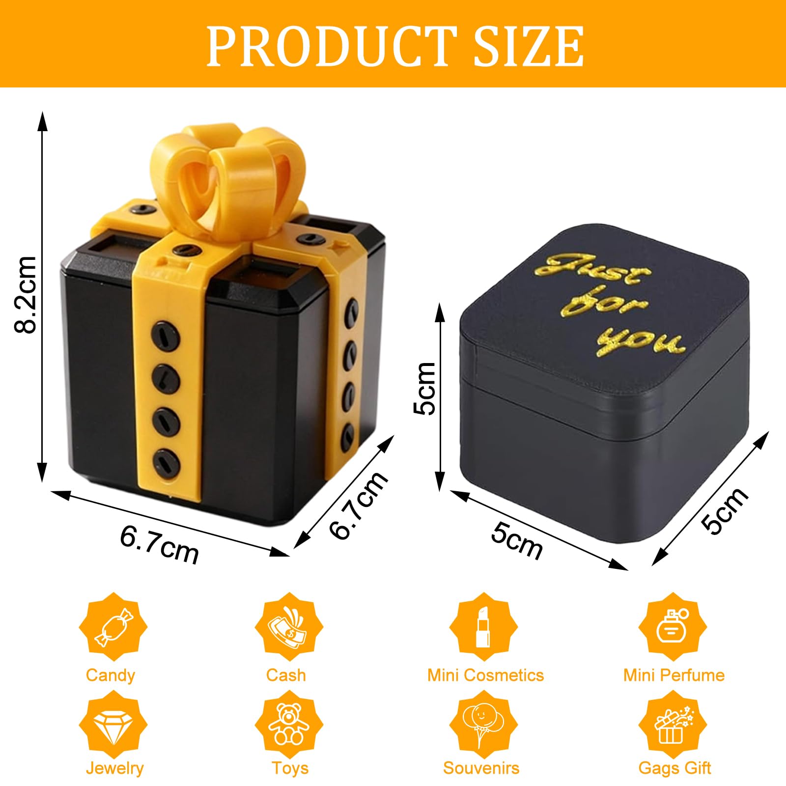 HTTDSLF Caja de Bromas con Dedo Corazón, Caja de Regalo Molesta Impresa en 3D con un Juguete de Broma con Interruptor de Dedo, Juguetes de Tornillo para Navidad, Regalos Creativos de Rompecabezas