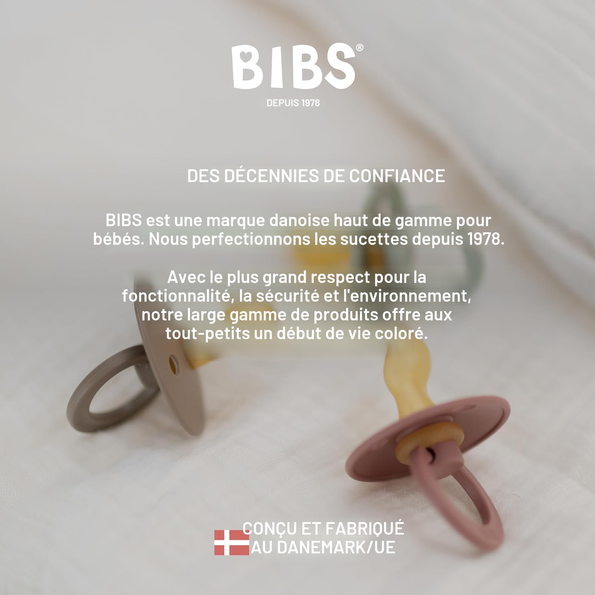 BIBS Lot de 4 tétines. Pack de démarrage Try it. Sans bisphénol A, Tétine à embout rond, symétrique et anatomique. Latex/Silicon, Fabriqué au Danemark. 0+ mois (Lot de 4), Vanilla