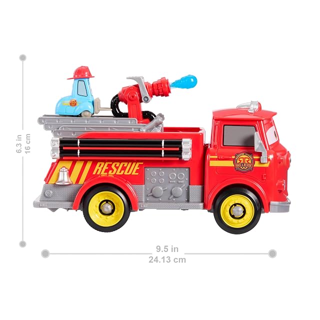 Foto 6 de 7 de Mattel Disney Pixar Cars Rescate a toda máquina en Radiador Springs Camión de bomberos de juguete Rojo y Guido