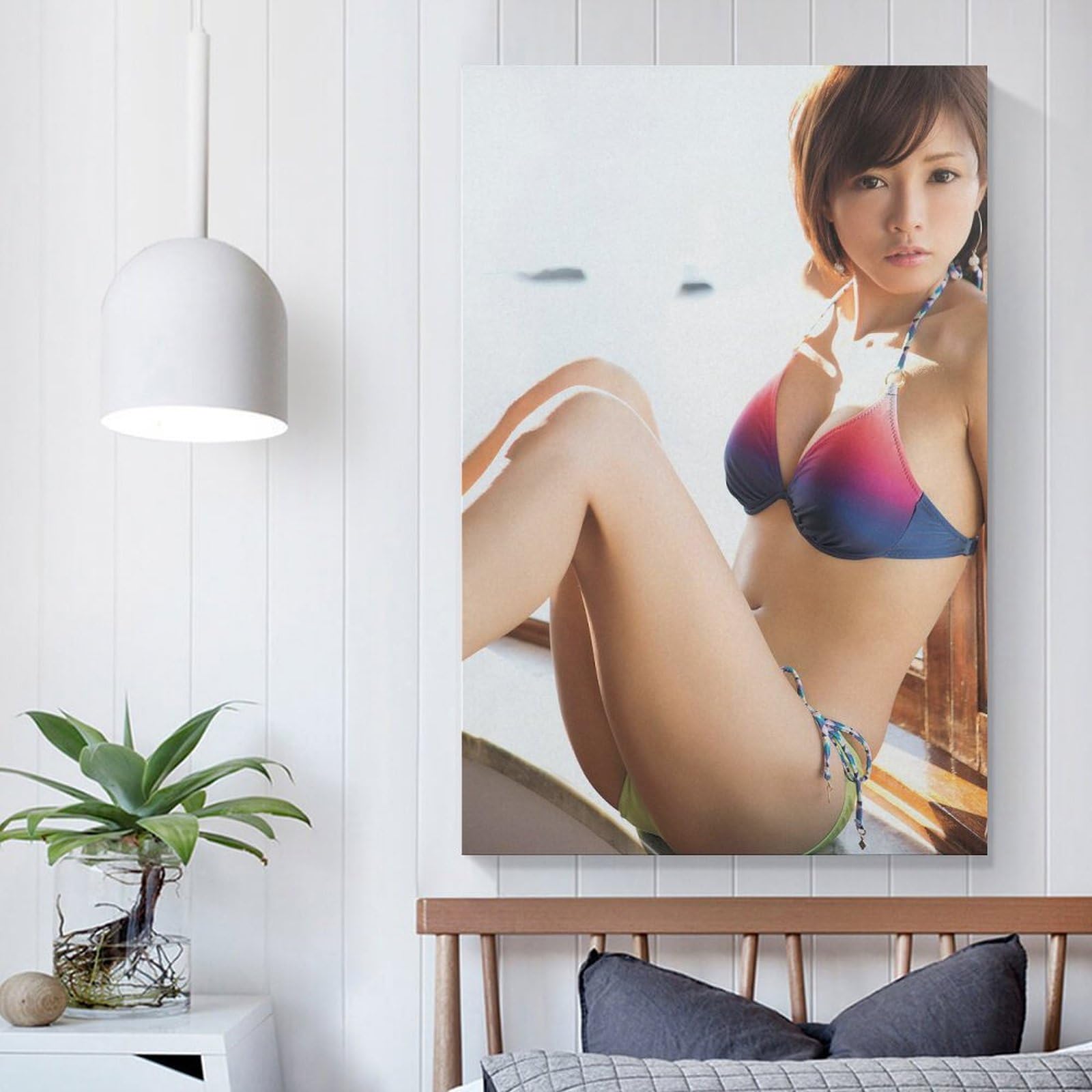 Amazon.co.jp: 釈由美子 キャンバスアートポスター 水着写真ポスター