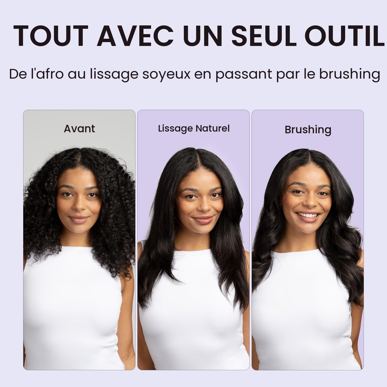 Wavytalk Brosse thermique, 3,8 cm, brosse ronde chauffante pour un look éclatant, double tension, rose, sakura, céramique tourmaline, technologie ionique négative, 5 réglages de température