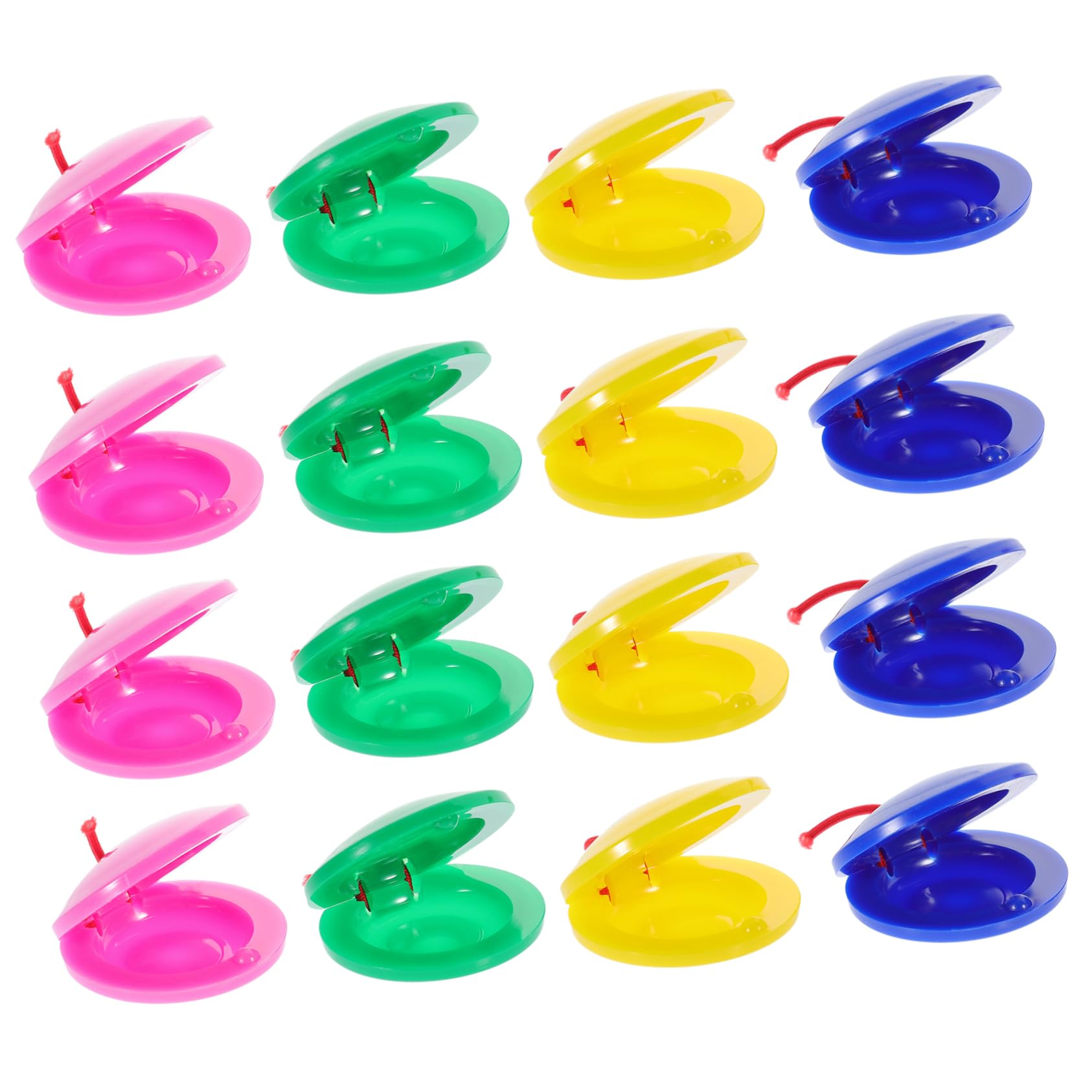 ULDIGI 24Pcs Castanets Percussion Instruments for Early Education Safe Material Easy Grip Design for Kindergartens and Music Classrooms