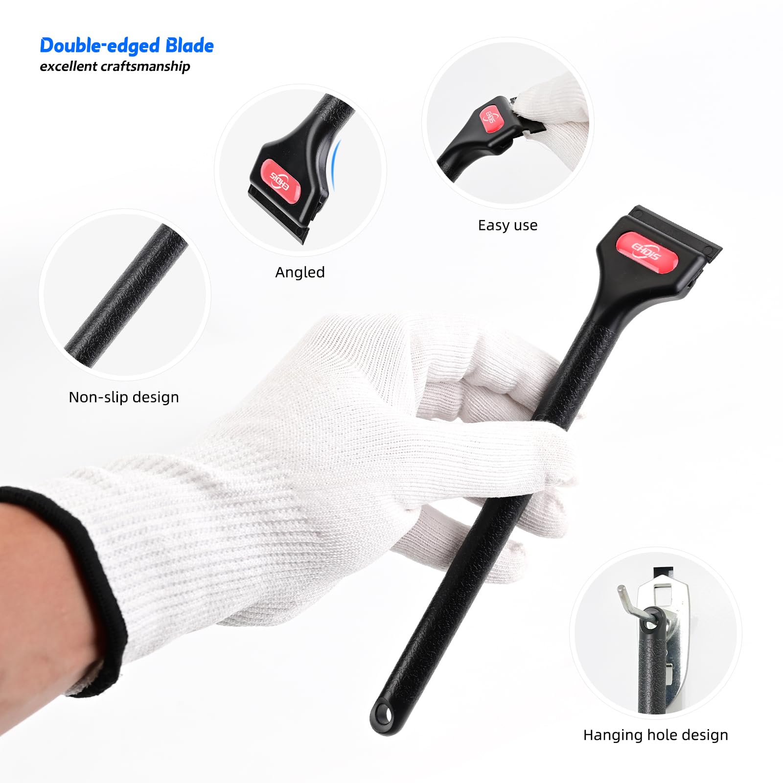 Ehdis Grattoir Plaque Vitrocéramique Avec 10 Raclettes De En Plastique