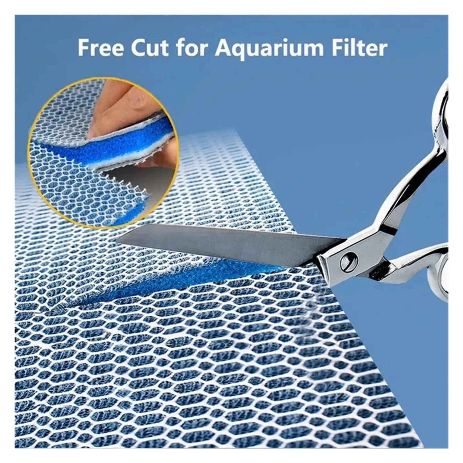 Filtro de esponja 8D para estanque de peces, purificador de algodón, purificación de agua, filtro sin gel, mediano sin gel, diseño de 8 capas (60 x 30 x 2 cm)