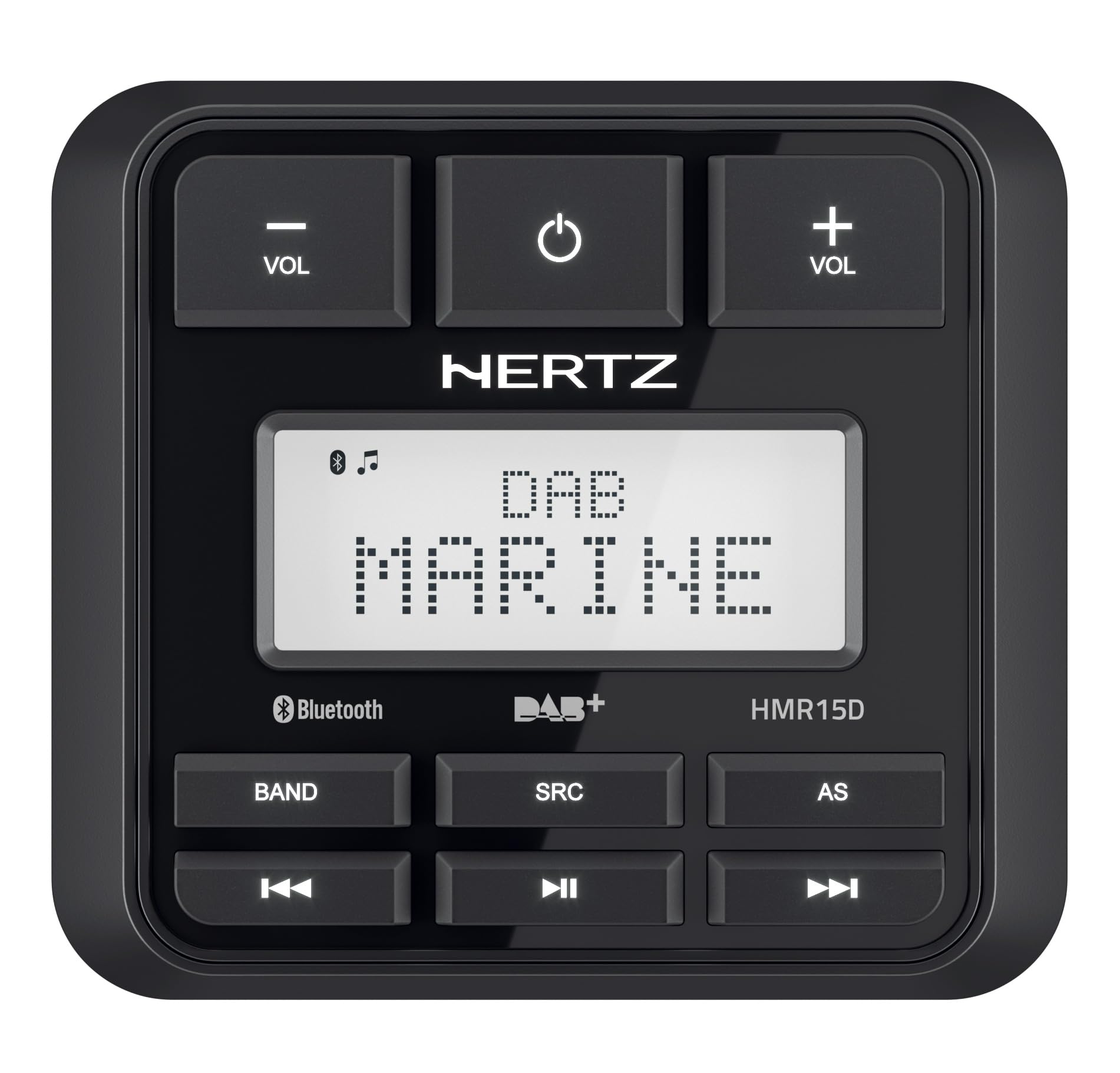 Hertz HMR 15 D – Sorgente audio Marine con tuner DAB+, Bluetooth 5.0, ingresso USB e costruzione IP66 per ambienti nautici
