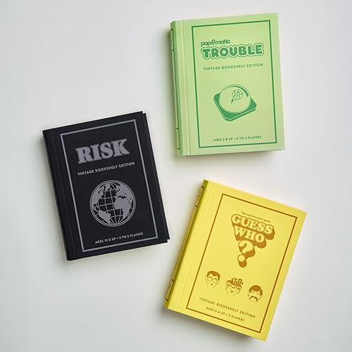 Miniatura 3 de WS Game Company Riesga, problemas y adivina quién Colección de estantería vintage para juegos de mesa