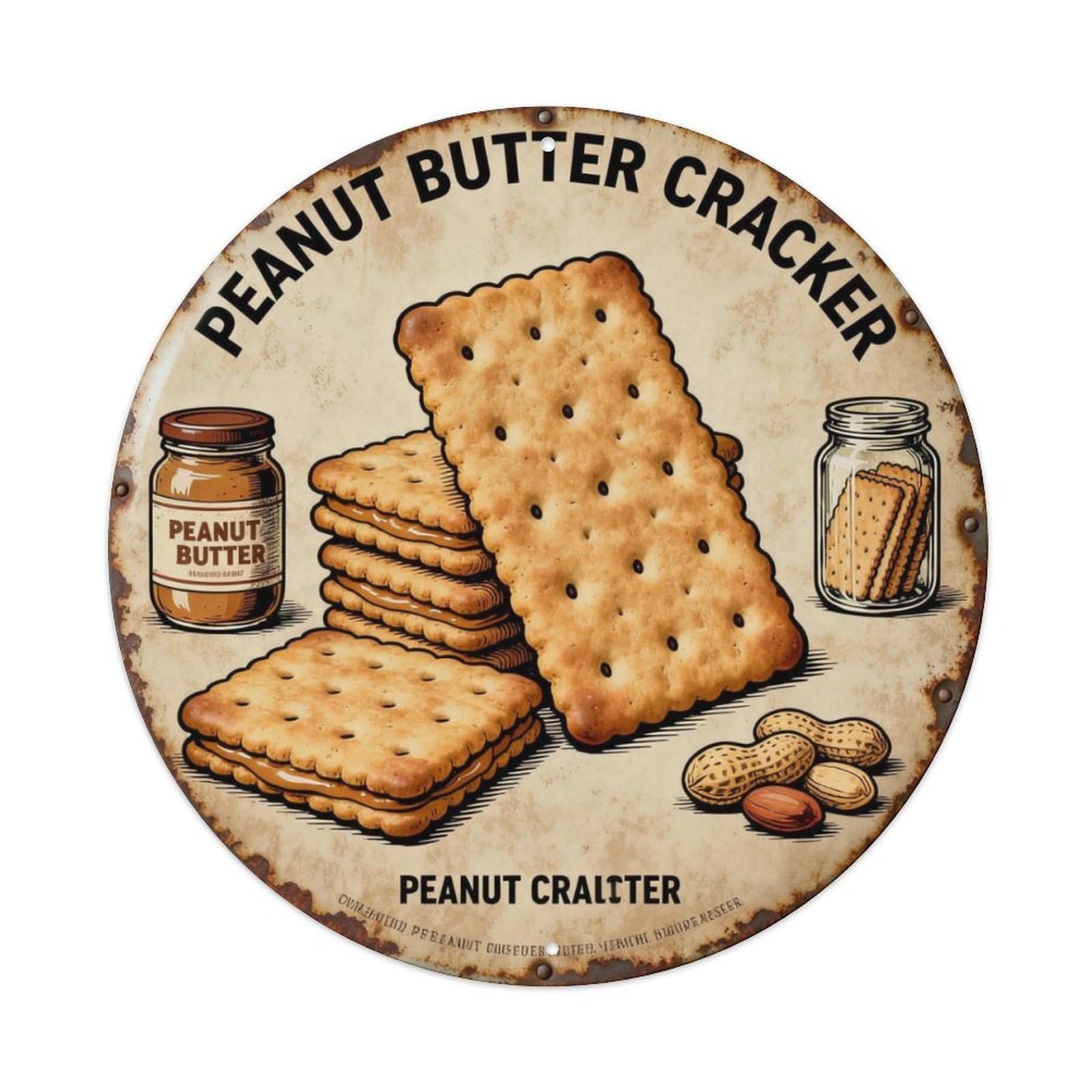 PEANUT BUTTER CRACKER Metal Tin Sign Plaque
